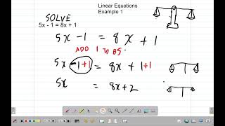 Linear Equations Example 1 - CSEC Mathematics