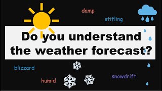 Do you understand the weather forecast New words about weather conditions