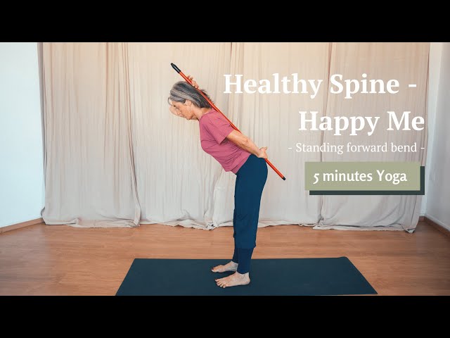 Standing forward bend | Healthy Spine - 5 minutes Yoga with @all_life_is_yoga