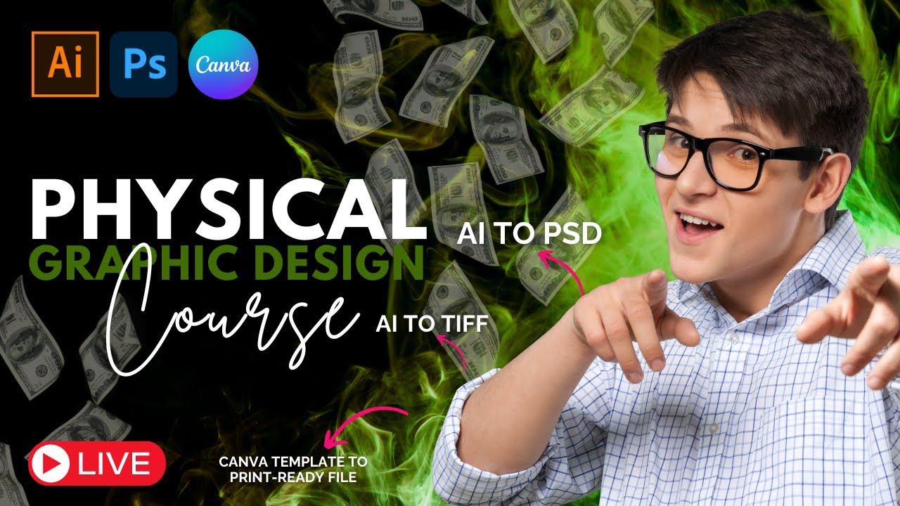Graphic designing ai to psd canva template ai to tiff file youtube