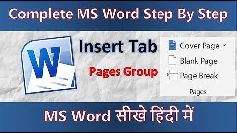 Pages Group in word