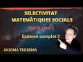 Examen de Matemàtiques aplicades a las ciències socials: Problema 3