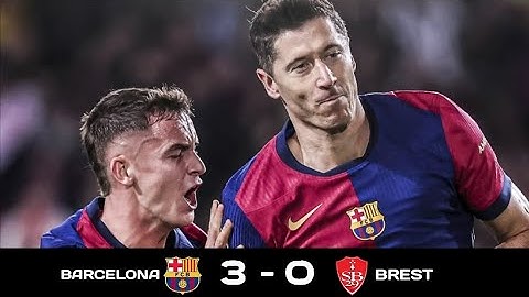 Barcelona VS Brest UCL Highlights | Champions league | 3-0