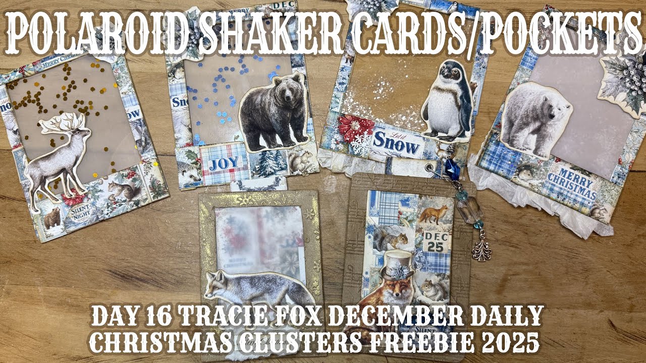 Polaroid Shaker Frames and CLusters DECEMBER DAILY CHRISTMAS  #DDACC #DDACC2025 #junkjournaldigitals