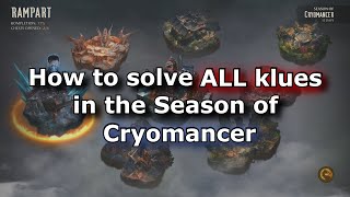 MK1 Invasions - How to solve ALL Klues in the Season of Cryomancer