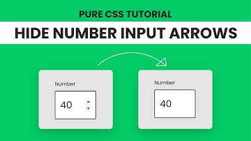 Hide Arrows From Input Number | CSS Tutorial