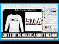 Editing Text in CorelDRAW to make a Baseball Shirt Design