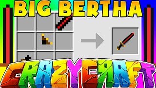 OP BIG BERTHA SWORD +500 DAMAGE - MINECRAFT CRAZY CRAFT 2 #5 | JeromeASF