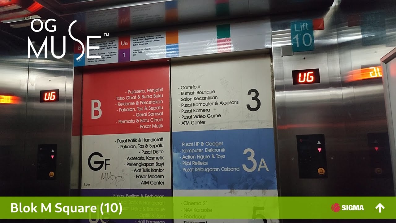 Rare Sigma MUSE Elevator · Blok M Square, South Jakarta (Lift 10)
