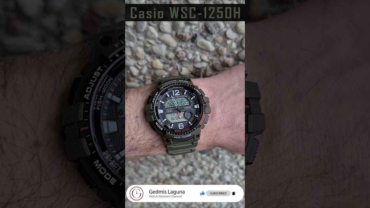 Casio WSC-1250H Fishing Gear Digital watch short preview #casio