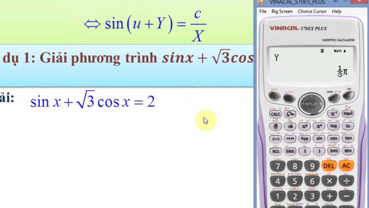 Giải phương trình bậc nhất sin cos với casio - youtube