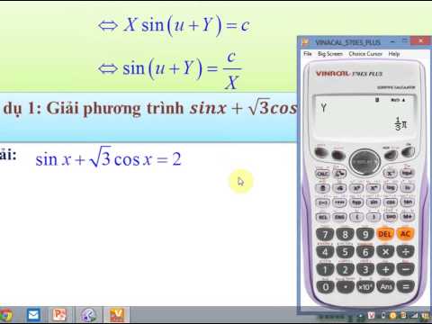 Video Giải phương trình bậc nhất sin cos với casio - youtube