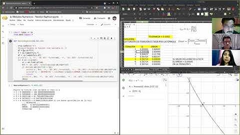 METODOS NUMERICOS   METODO NEWTON RAPHSON - CON PYTHON