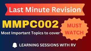 MMPC002 Last Minute Revision | IGNOU MBA | Learning Sessions with RV | IGNOU MBA TEE Exams