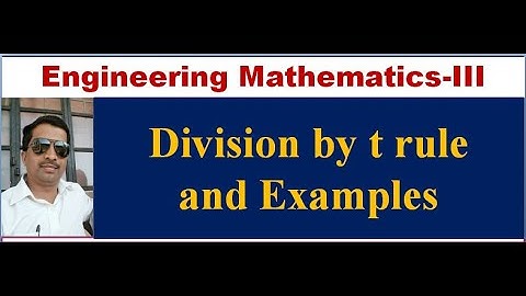 Division by t rule | Laplace transform  of f(t)/t | Lec-07|