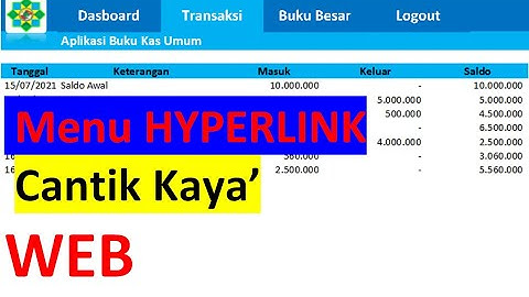 Membuat Menu Hyperlink yang Elegan Seperti Halaman Web dengan Excel VBA