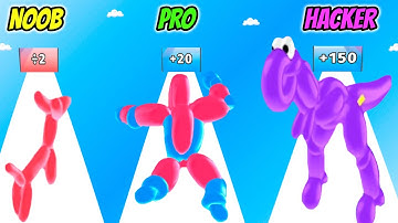 Balloon Pop Runner - NOOB vs PRO vs HACKER