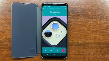 Samsung Galaxy S9 Plus Android 10 WhatsApp Incoming Call (One UI 2.5, S-View Cover)