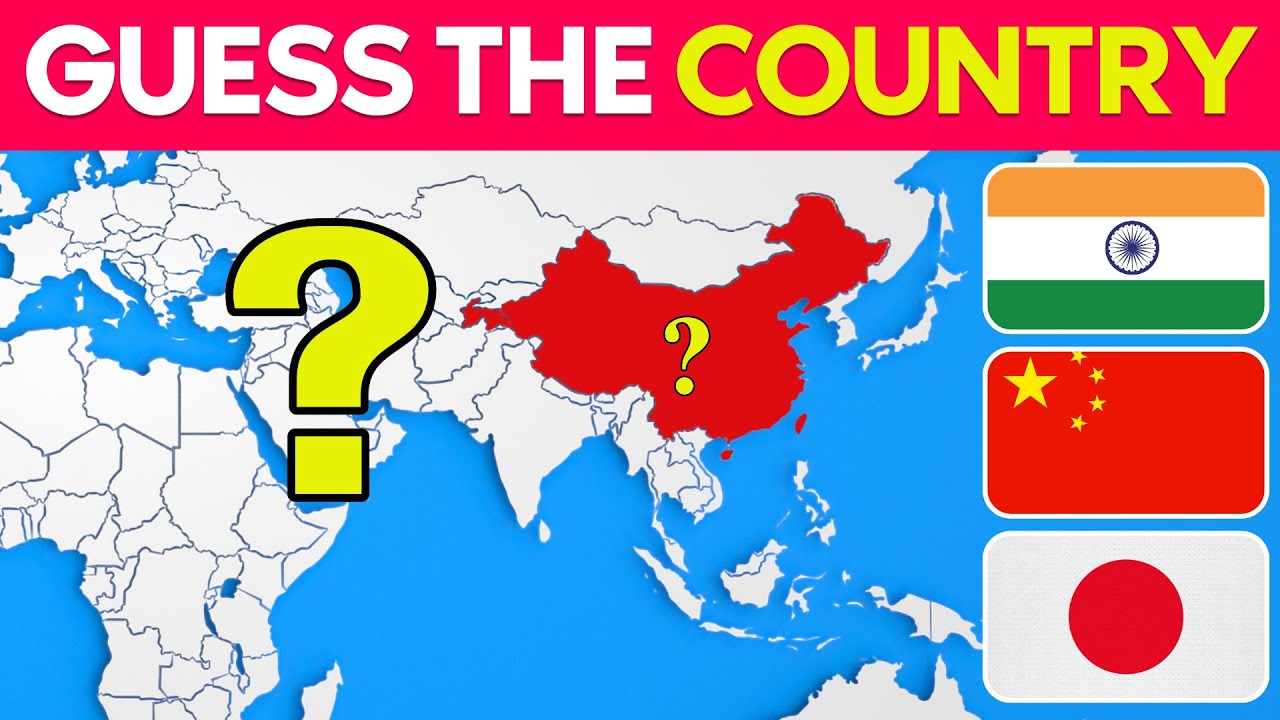 Guess The Country on The Map 📍 | Geography Quiz 🌎 - YouTube