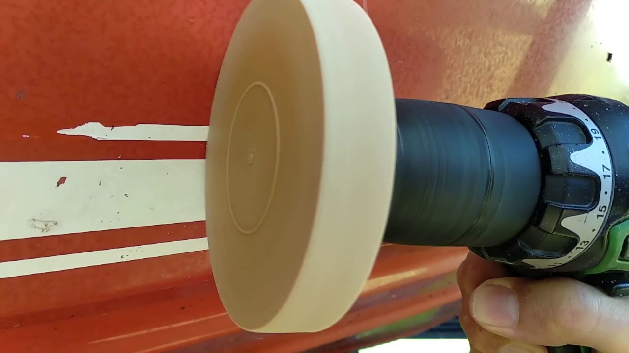 Removing A Vinyl Stripe Decal From Fibreglass Boat With Caramel Wheel