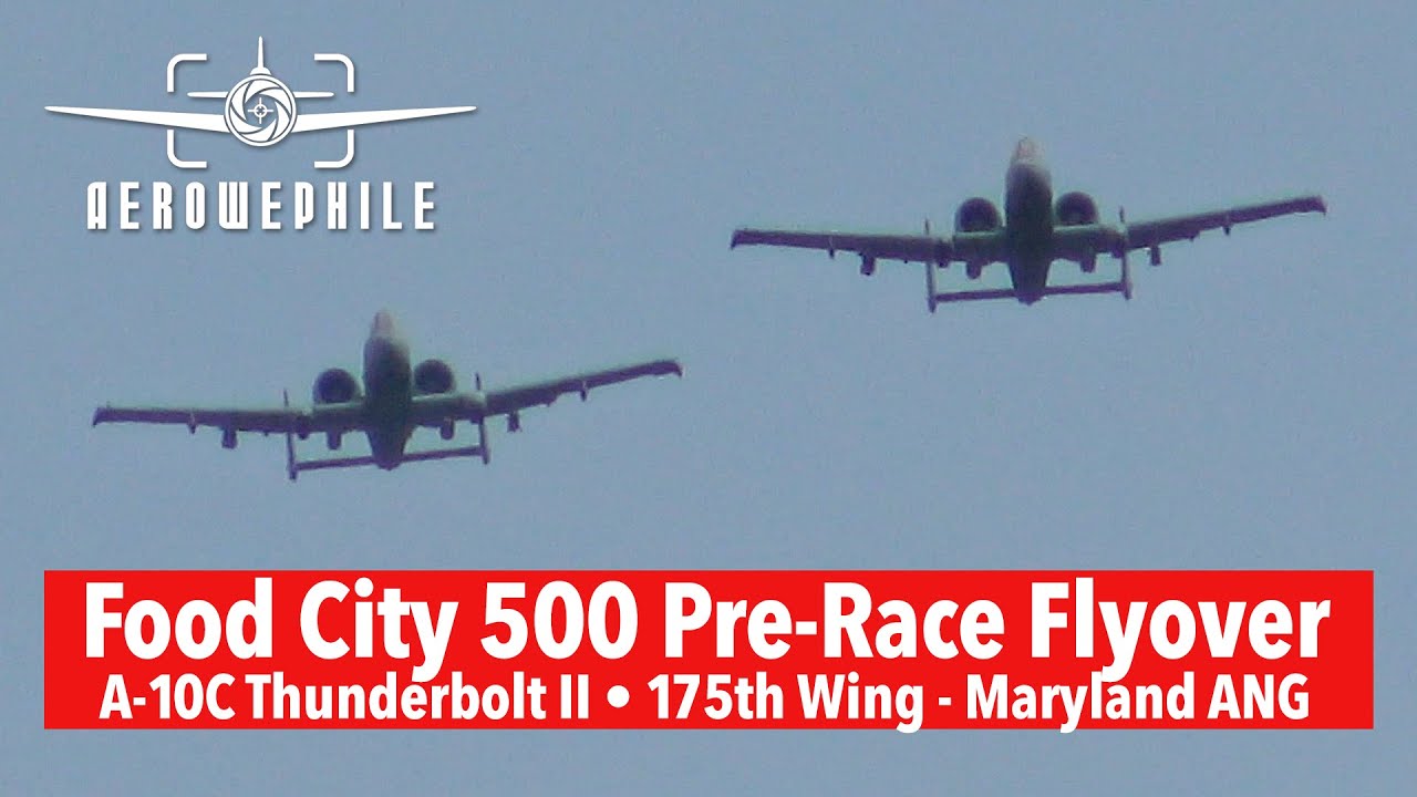 NASCAR Food City 500 Pre-Race Flyover - USAF A-10C Thunderbolt II