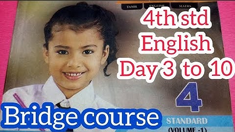 4th std English Bridge Course worksheet Answers | Day-3 to 10 | page-23 to 47
