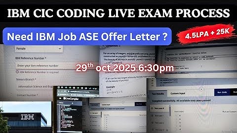 ibm cic off campus coding assessment | ibm coding assessment hackerrank 2025|ibm offer letter 🔥🚀