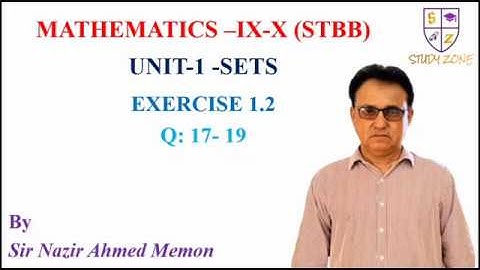 Grade IX-X Unit:1, Exercise 1.2, Questions 17 - 19 | STBB | Sindhi | 4K | Study Zone N