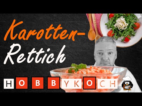 Video: Grüner Rettichsalat Mit Karotten: Gesunde Salate