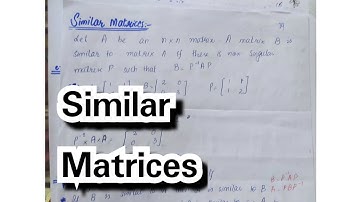 Smilar Matrices and Diagonalizable Matrices. || Linear algebra || Urdu /Hindi