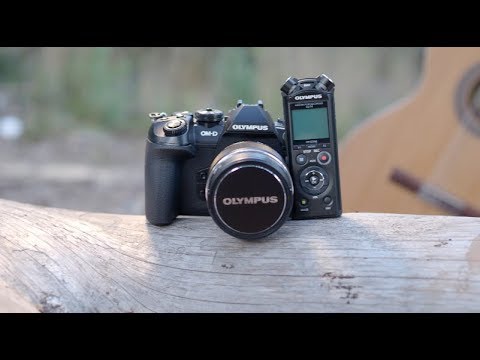 Olympus LS-P4 Audio Recorder - Connection With Cameras Tutorial