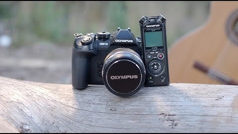 Olympus LS-P4 Audio Recorder - Connection With Cameras Tutorial