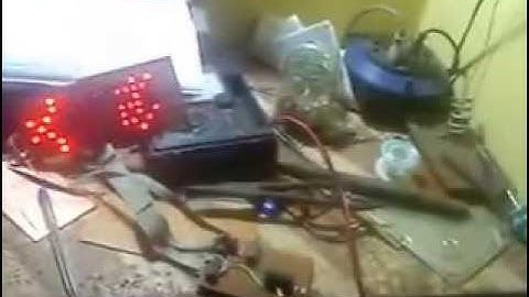 මගේ පලමු 7X16 led matrix පුවරුව.(PIC 16F84A)