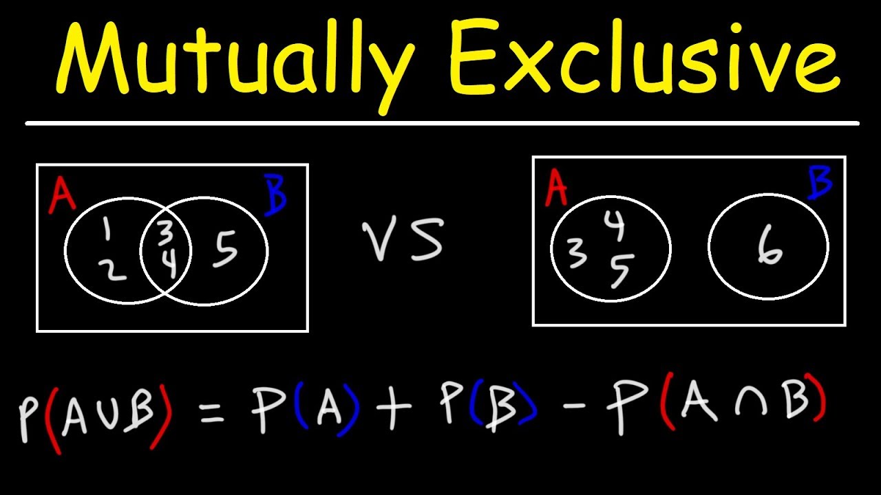 Probability of Mutually Exclusive Events With Venn Diagrams