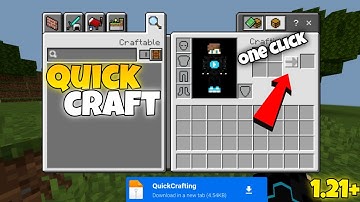 QUICK CRAFT MOD FOR MINECRAFT 1.21+ 2025 || QUICK CRAFT MOD FOR MCPE 1.21