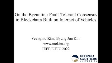 On the Byzantine-Fault-Tolerant Consensus in Blockchain Built on Internet of Vehicles