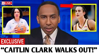 “JUST IN! Caitlin Clark WALKS OUT LIVE—Stephen A  Smith SHOCKED”