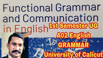 Calicut University 1st Sem English A02 Functional Grammar Unit3 SENTENCES Lec5  @Capt Binoy Varakil