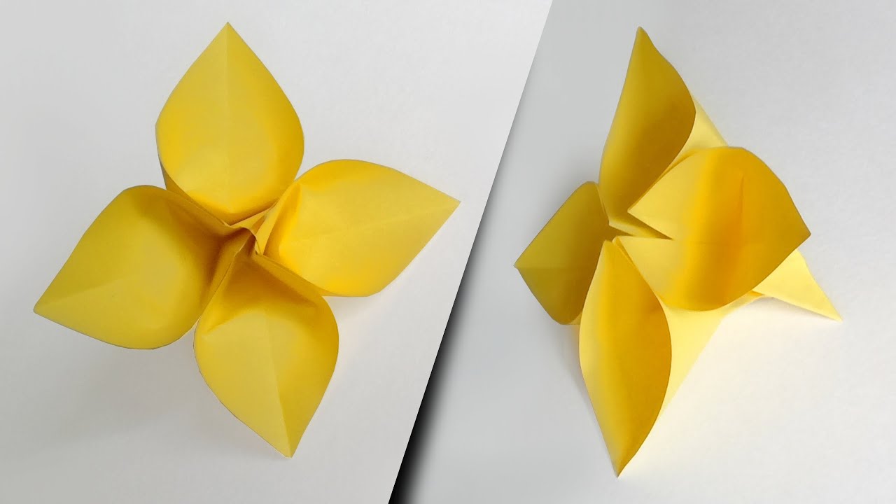 Comment faire une fleur facile en origami - YouTube