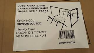 Joystar Katlanir Çantali Pi̇kni̇k Kamp Masasi Seti̇ Tanitimi