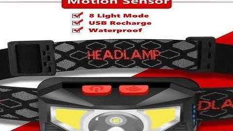 8 Modes Handfress Motion Sensor Powerful LED Headlight headlamp Head Lamp COB Flashlight Torch head
