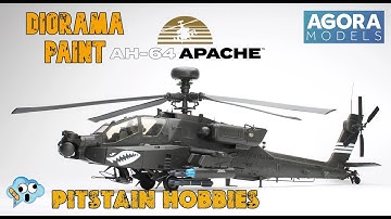 Agora AH-64D Apache Longbow 1/24 model build, painting the diorama.