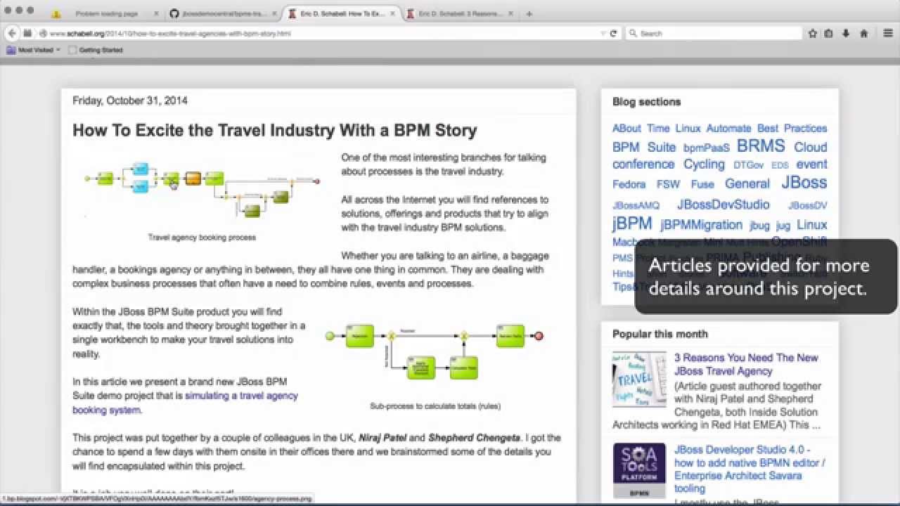Overview and install of the JBoss BPM Suite Travel Agency (video 1 of 4)