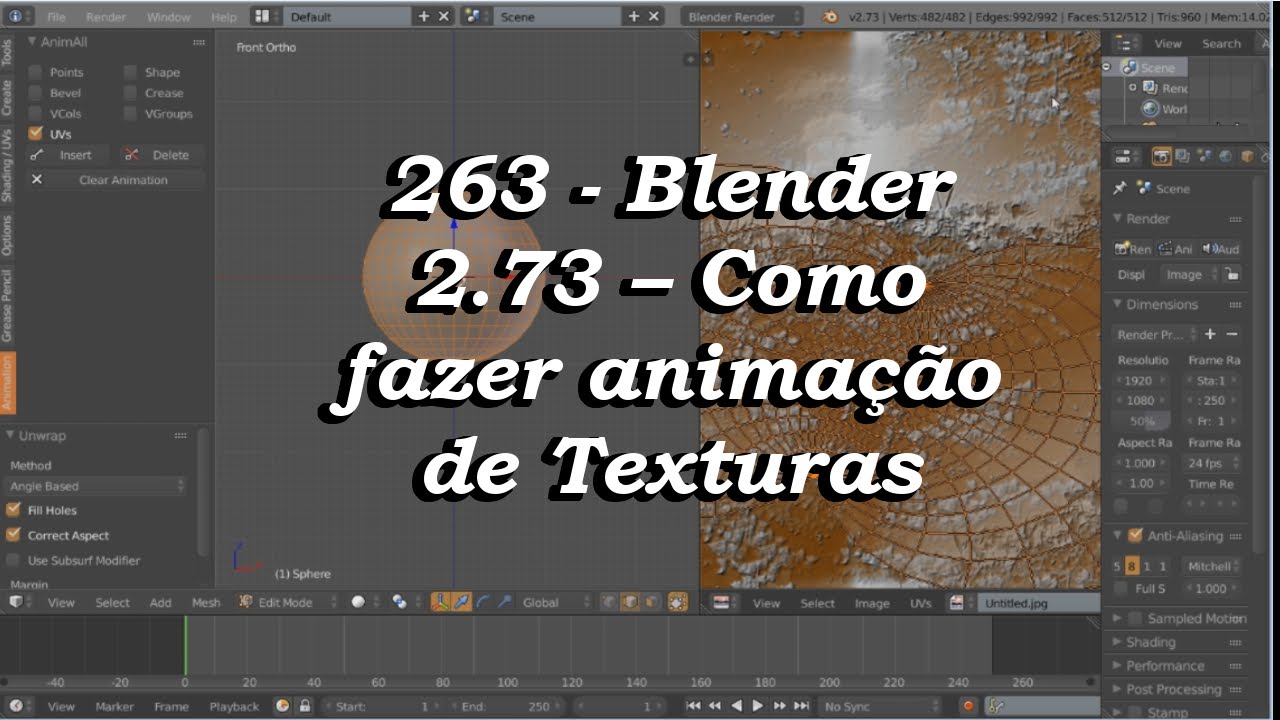 263 - Blender 2.73 – Como fazer animação de Texturas. - YouTube