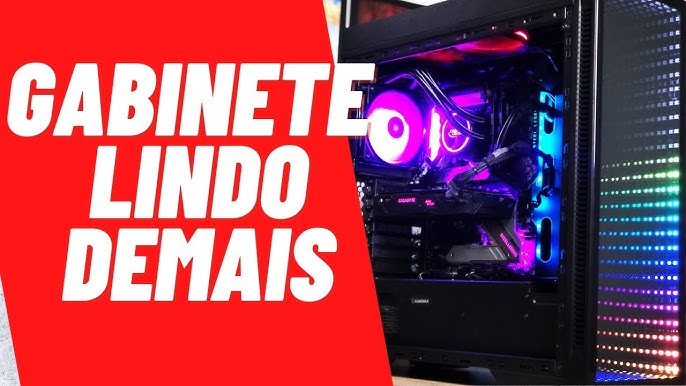 Olha que top que ficou o novo Gabinete Gamer Gamemax Infinit M908-TR RGB,  Mid Tower, 1 fan, vidro temperado, espelho infinito com iluminação Led  Rainbow.🤩😃, By MGinfo Informatica e Acessórios