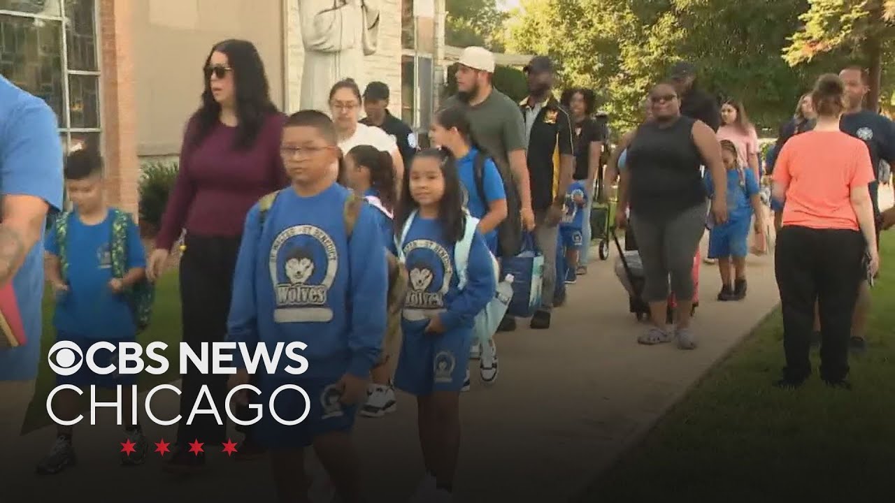 CBS News Chicago: First day of school on single campus for St. Walter-St. Benedict students