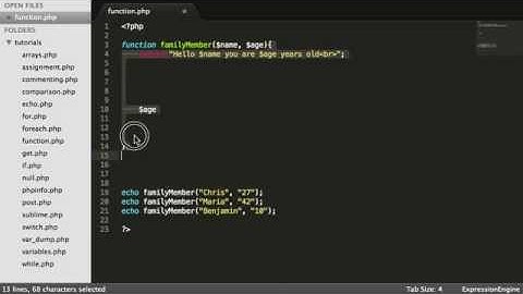 PHP Basics Lesson 19:  functions