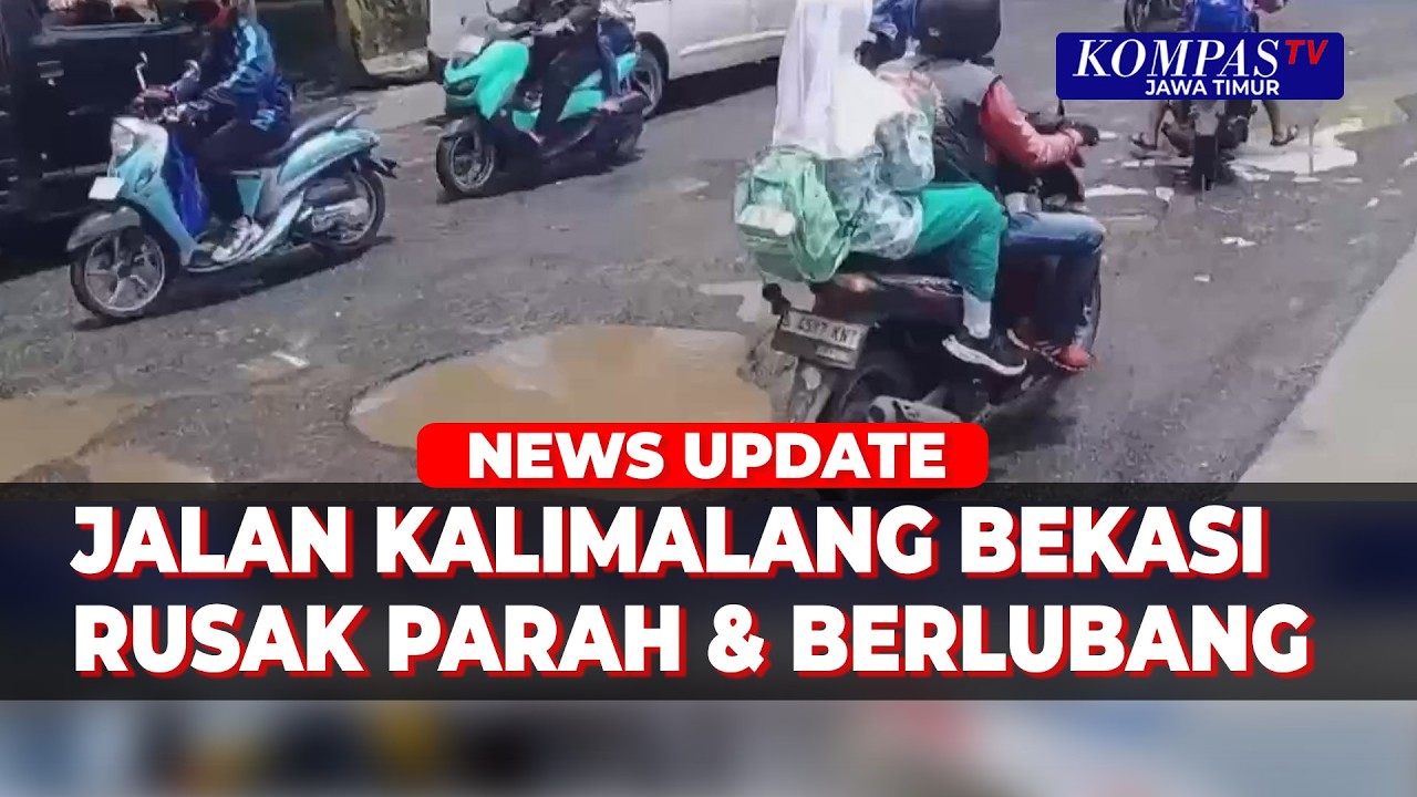 Jelang Lebaran, Jalan Kalimalang Bekasi Terpantau Rusak & Berlubang Parah!