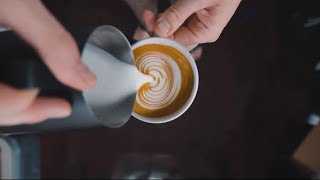 Barista skills and latte art technique shorts trending faysalcoffeeart