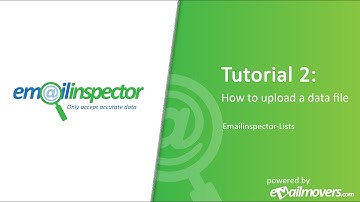 Emailinspector - Tutorial 2: How to upload a data file